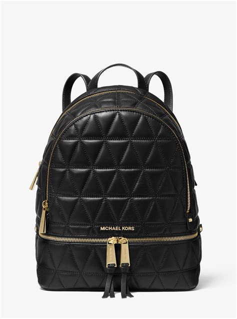 michael kors rhea medium quilted leather backpack|michael kors rhea small backpack.